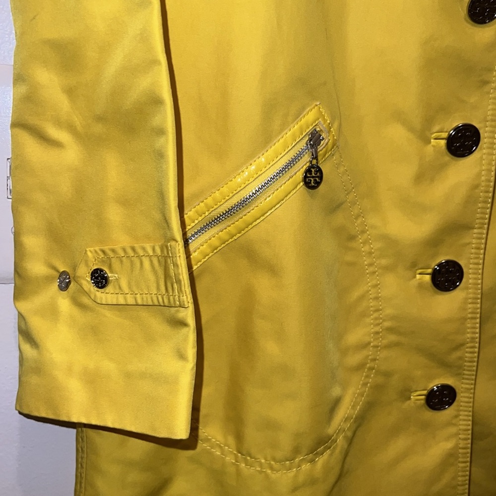 Tory Burch - Size 2 Yellow Button Down Spring Jac… - image 8